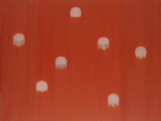 Nature morte, Sch&auml;delbild,&nbsp;2002

olio su tela

150 x 200 cm