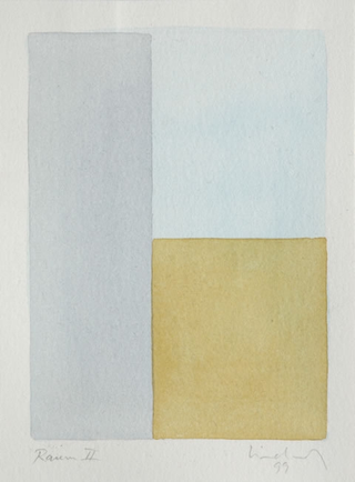 Quadri spaziali, Raum II,&nbsp;1999

acquerello su carta

21 x 15 cm