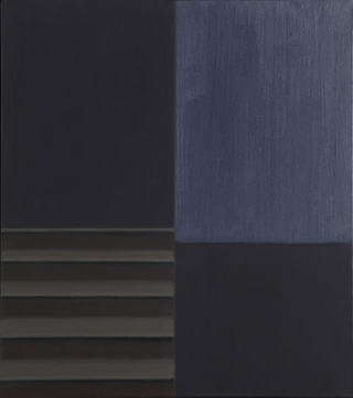 Quadri spaziali, Blaues Treppenhaus in zentraler Sicht,&nbsp;1988

olio su tela

46 x 40 cm